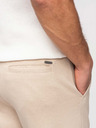 Ombre Clothing Férfi lezser nadrág CARROT FIT jacquard kötésből - bézs V2 OM-PACP-0292 Ombre Clothing