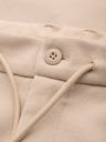 Ombre Clothing Férfi lezser nadrág CARROT FIT jacquard kötésből - bézs V2 OM-PACP-0292 Ombre Clothing