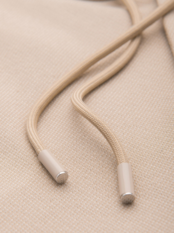 Ombre Clothing Férfi lezser nadrág CARROT FIT jacquard kötésből - bézs V2 OM-PACP-0292 Ombre Clothing