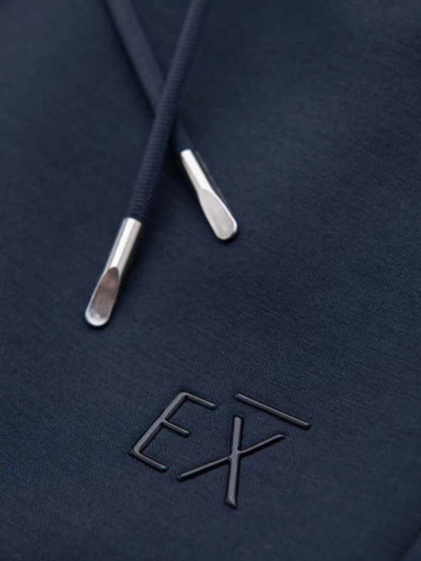 Ombre Clothing Férfi melegítő egyenes szárral sima kötésből - sötétkék V4 OM-PSBC-0221 Ombre Clothing