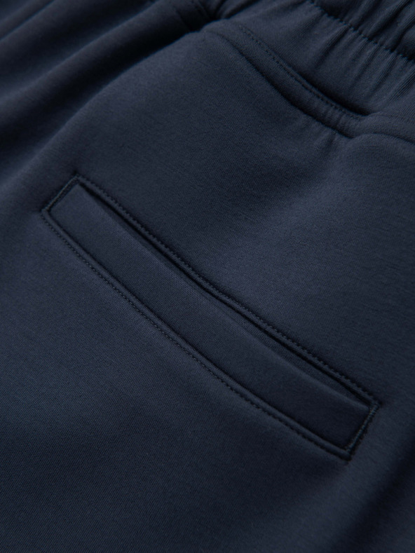 Ombre Clothing Férfi melegítő egyenes szárral sima kötésből - sötétkék V4 OM-PSBC-0221 Ombre Clothing