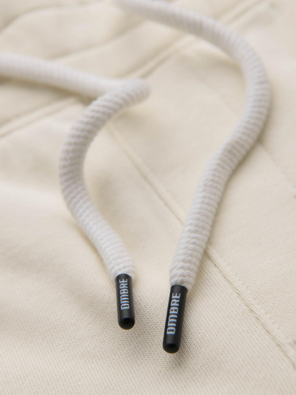 Ombre Clothing Férfi BASIC melegítő bordázott szárral - krém V11 OM-PABS-0305 Ombre Clothing