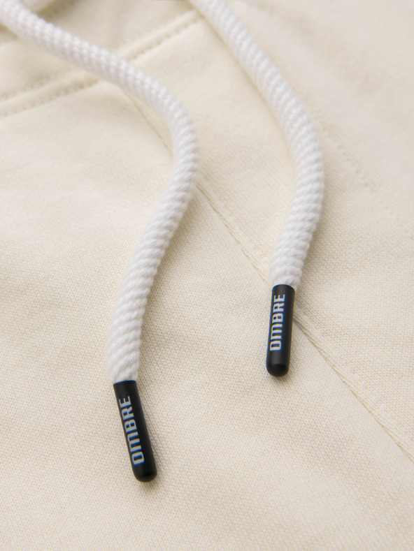 Ombre Clothing Férfi pamut BASIC melegítő nem bélelt szárral - krém V11 OM-PABS-0304 Ombre Clothing