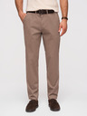 Ombre Clothing Férfi chino nadrág REGULAR FIT - barna V1 OM-PACP-0293 Ombre Clothing