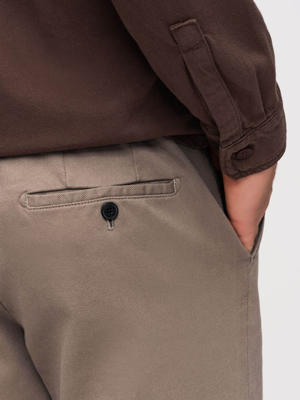 Ombre Clothing Férfi chino nadrág SLIM FIT finom textúrával - hamuszürke V1 OM-PACP-0294 Ombre Clothing