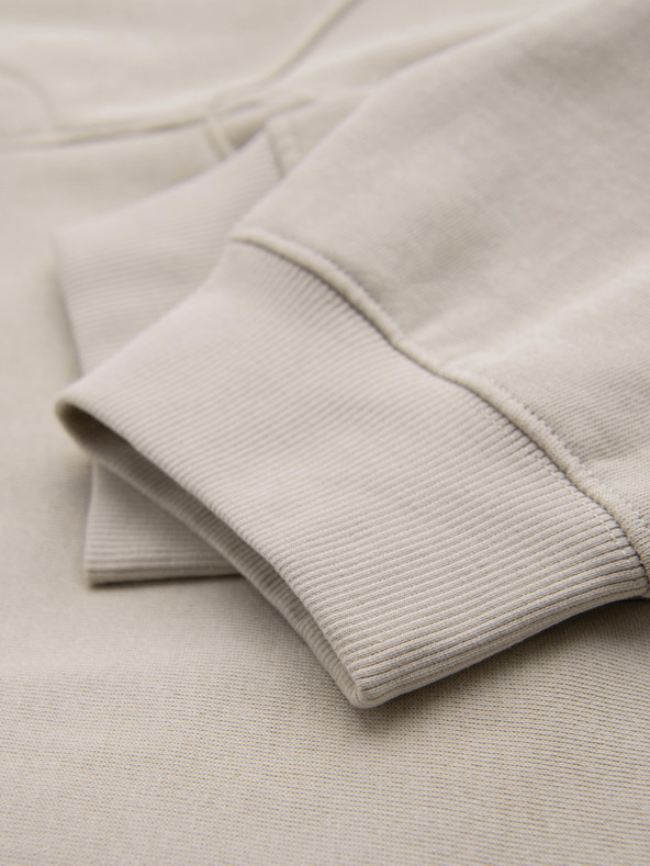 Ombre Clothing Férfi BASIC jogger melegítő bordázott szárral - világos bézs V1 OM-PABS-0305 Ombre Clothing