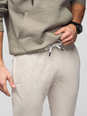 Ombre Clothing Férfi BASIC jogger melegítő bordázott szárral - világos bézs V1 OM-PABS-0305 Ombre Clothing