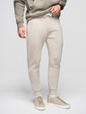 Ombre Clothing Férfi BASIC jogger melegítő bordázott szárral - világos bézs V1 OM-PABS-0305 Ombre Clothing