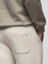 Ombre Clothing Férfi BASIC jogger melegítő bordázott szárral - világos bézs V1 OM-PABS-0305 Ombre Clothing