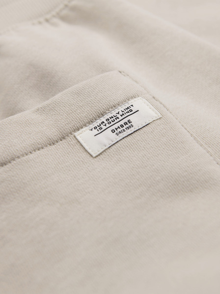 Ombre Clothing Férfi pamut BASIC melegítő nem bélelt szárral - világos bézs V1 OM-PABS-0304 Ombre Clothing