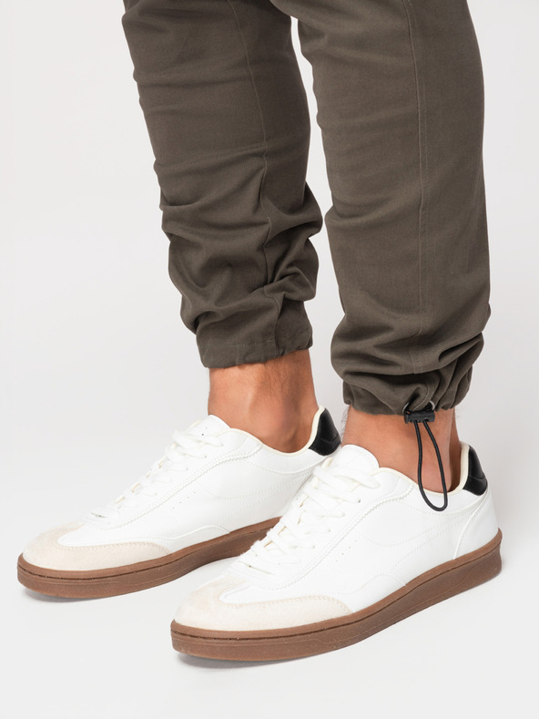 Ombre Clothing Férfi cargo nadrág egyenes szárral és húzható szegéllyel - grafitszürke V3 P1516 Ombre Clothing