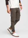Ombre Clothing Férfi cargo nadrág egyenes szárral és húzható szegéllyel - grafitszürke V3 P1516 Ombre Clothing