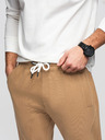 Ombre Clothing Férfi BASIC jogger melegítő bordázott szárral - barna V2 OM-PABS-0305 Ombre Clothing