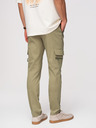 Ombre Clothing Férfi cargo nadrág egyenes lábszárral és cipzáros zsebekkel - oliva szín V2 P1517 Ombre Clothing