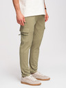 Ombre Clothing Férfi cargo nadrág egyenes lábszárral és cipzáros zsebekkel - oliva szín V2 P1517 Ombre Clothing