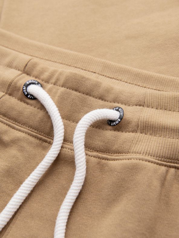 Ombre Clothing Férfi pamut BASIC melegítő nem bélelt szárral - barna V2 OM-PABS-0304 Ombre Clothing