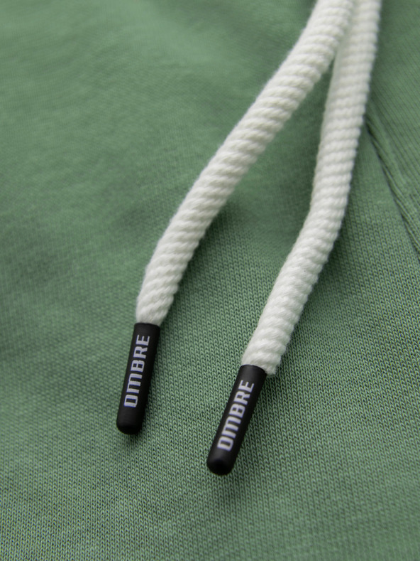 Ombre Clothing Férfi pamut BASIC melegítő nem bélelt szárral - zöld V3 OM-PABS-0304 Ombre Clothing