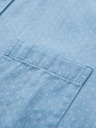 Ombre Clothing Férfi pamut ing finom denimből mintával - világos kék V1 K702 Ombre Clothing