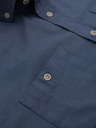 Ombre Clothing Férfi lenvászon ing klasszikus gallérral és zsebekkel REGULAR FIT - kék V4 OM-SHCS-0134 Ombre Clothing