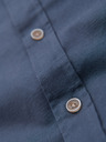Ombre Clothing Férfi lenvászon ing klasszikus gallérral és zsebekkel REGULAR FIT - kék V4 OM-SHCS-0134 Ombre Clothing