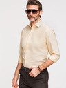 Ombre Clothing Pasztell pamut férfi oxford ing - világos sárga V3 K705 Ombre Clothing