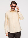 Ombre Clothing Pasztell pamut férfi oxford ing - világos sárga V3 K705 Ombre Clothing