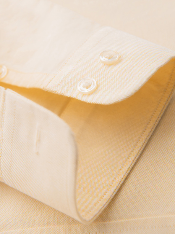 Ombre Clothing Pasztell pamut férfi oxford ing - világos sárga V3 K705 Ombre Clothing