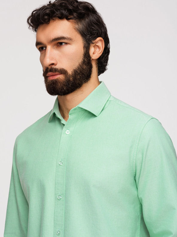 Ombre Clothing Férfi pamut oxford ing pasztell színekben - menta V4 K705 Ombre Clothing