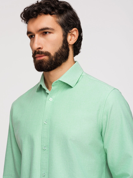 Ombre Clothing Férfi pamut oxford ing pasztell színekben - menta V4 K705 Ombre Clothing