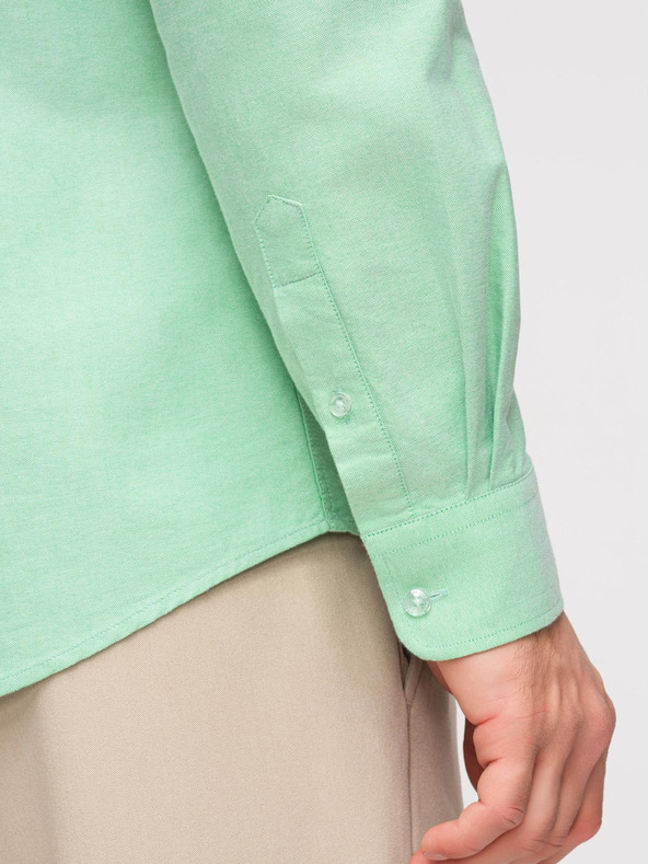 Ombre Clothing Férfi pamut oxford ing pasztell színekben - menta V4 K705 Ombre Clothing