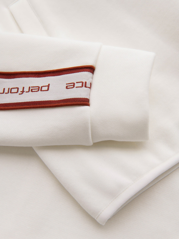 Ombre Clothing Férfi rugalmas pulóver kontrasztos szegélyezéssel és magas gallérral - krém V2 B1715 Ombre Clothing