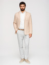 Ombre Clothing Férfi kötött slim fit kabát finom szerkezettel - bézs V5 M165 Ombre Clothing