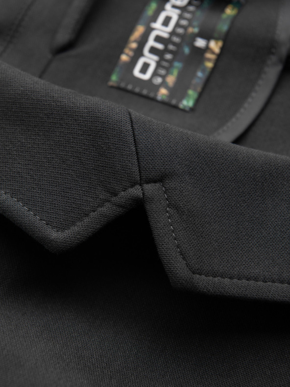 Ombre Clothing Férfi kötött szűk szabású kabát finom szerkezettel - grafit V1 M165 Ombre Clothing