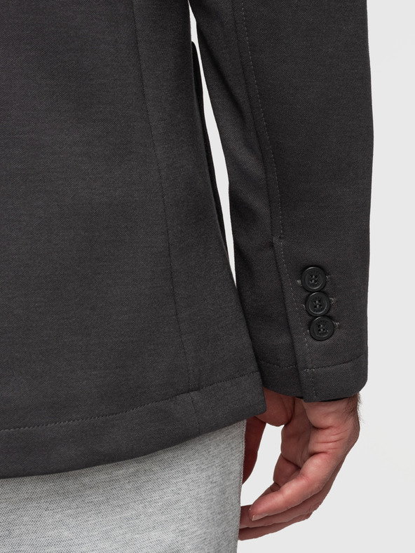 Ombre Clothing Férfi kötött szűk szabású kabát finom szerkezettel - grafit V1 M165 Ombre Clothing