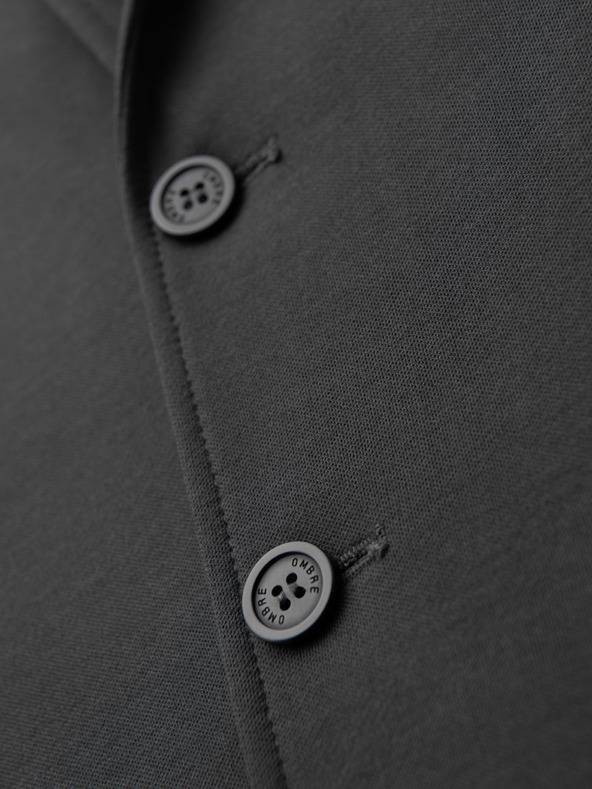 Ombre Clothing Férfi kötött szűk szabású kabát finom szerkezettel - grafit V1 M165 Ombre Clothing