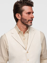 Ombre Clothing Elegáns férfi mellény revérrel - bézs V2 V66 Ombre Clothing