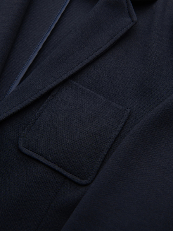 Ombre Clothing Férfi kötött slim fit kabát finom textúrával - sötétkék V3 M165 Ombre Clothing