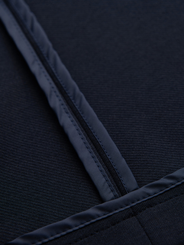 Ombre Clothing Férfi kötött slim fit kabát finom textúrával - sötétkék V3 M165 Ombre Clothing