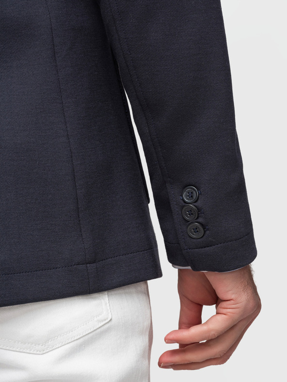 Ombre Clothing Férfi kötött slim fit kabát finom textúrával - sötétkék V3 M165 Ombre Clothing