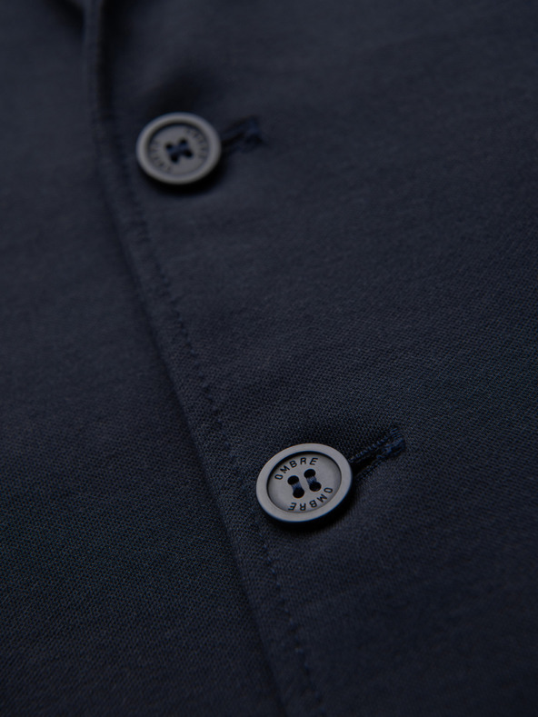 Ombre Clothing Férfi kötött slim fit kabát finom textúrával - sötétkék V3 M165 Ombre Clothing