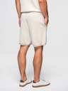 Ombre Clothing Férfi kötött rövidnadrág állítható derékkal - bézs V1 OM-SRCS-0202 Ombre Clothing