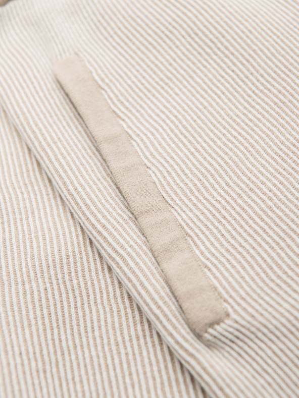 Ombre Clothing Férfi kötött rövidnadrág állítható derékkal - bézs V1 OM-SRCS-0202 Ombre Clothing