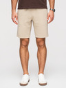 Ombre Clothing Férfi strukturált rövidnadrág REGULAR FIT - bézs V1 OM-SRSK-0124 Ombre Clothing