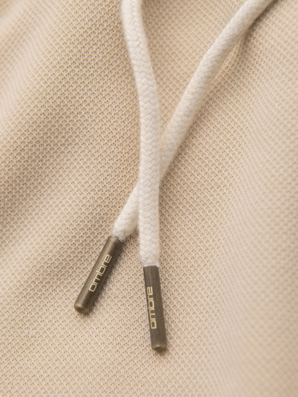 Ombre Clothing Férfi strukturált rövidnadrág REGULAR FIT - bézs V1 OM-SRSK-0124 Ombre Clothing