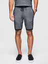 Ombre Clothing Férfi kötött rövidnadrág állítható derékkal - sötét kék V3 OM-SRCS-0202 Ombre Clothing