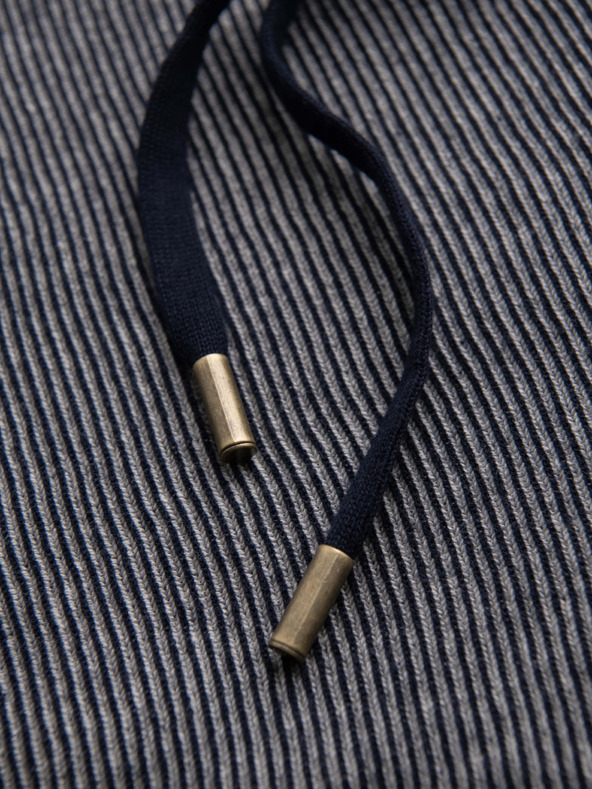 Ombre Clothing Férfi kötött rövidnadrág állítható derékkal - sötét kék V3 OM-SRCS-0202 Ombre Clothing