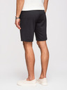 Ombre Clothing Férfi strukturált rövidnadrág REGULAR FIT - fekete V2 OM-SRSK-0124 Ombre Clothing