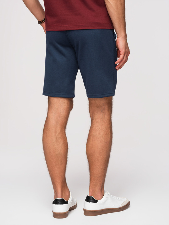 Ombre Clothing Férfi strukturált rövidnadrág REGULAR FIT - sötét kék V3 OM-SRSK-0124 Ombre Clothing