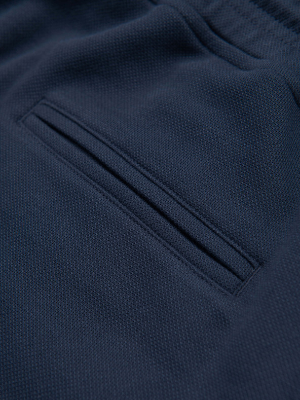 Ombre Clothing Férfi strukturált rövidnadrág REGULAR FIT - sötét kék V3 OM-SRSK-0124 Ombre Clothing