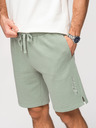 Ombre Clothing Férfi rövidnadrág REGULAR FIT francia frottír kötöttből - pasztell zöld V3 OM-SRSK-0196 Ombre Clothing